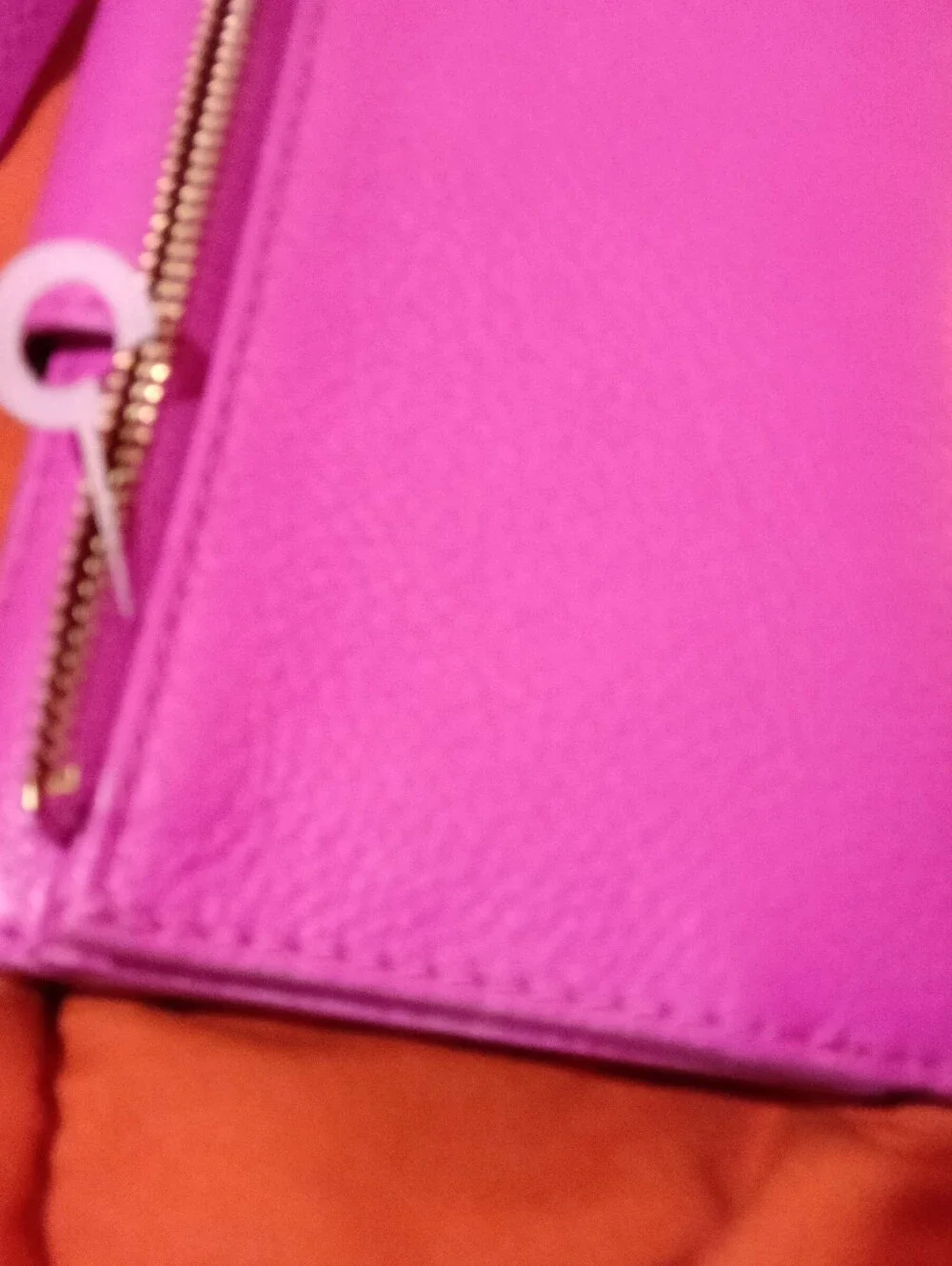 Fossil Emma RFID Bright Pink Leather Clutch Wallet Wristlet
